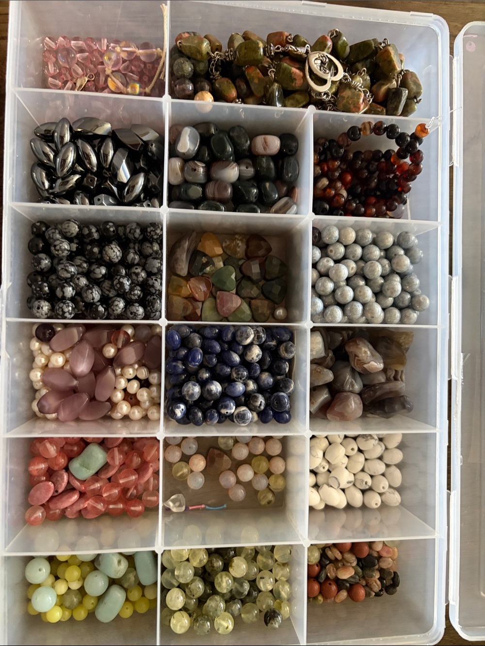 Crystal/stone beads beads beads! Some pearls as well.